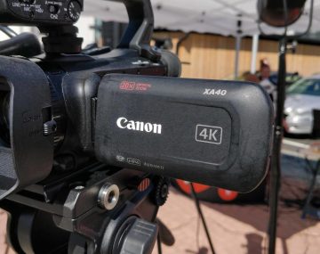 Kamera Canon XA 40 lähikuva.